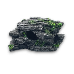 Karlie Aquarium Deko Höhle aus Felsen mit Moos und Korallen Grau 8x16x7 cm – Bild 1 von 8