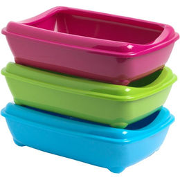 Karlie Arist-O-Tray Hawai Katzentoilette mit Rand aus Kunststoff 50x38x13cm bunt – Bild 1 von 3