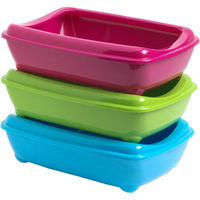 Produktbild von Karlie Arist-O-Tray Hawai Katzentoilette mit Rand aus Kunststoff 50x38x13cm bunt