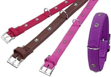 Produktbild von Karlie Art Buffalo Deco Halsband aus Kunstleder Rot Größe L 50 cm x 30 mm - 50 cm