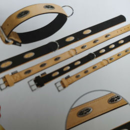Karlie Art Buffalo Hundehalsband aus Kunstleder Schwarz-Beige Größe L 55 cm – Bild 1 von 5