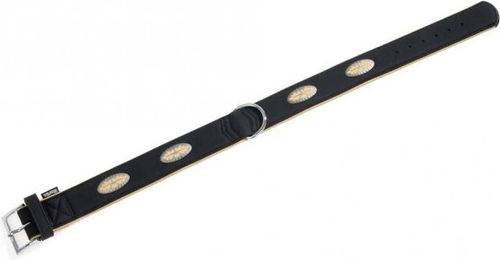 Karlie Art Buffalo Oak Halsband aus Kunstleder Schwarz-Beige XL 65cm 40mm – Bild 1 von 1