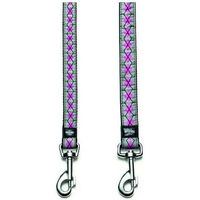 Produktbild von Karlie Art Joy Plus Hundeleine Rhombus aus Nylon in Pink 100 cm x 15 mm