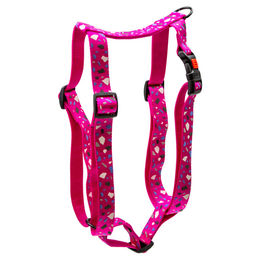 Karlie Art Sportiv Plus Geschirr Mix and Match verstellbares Hundegeschirr aus Nylon mit Motiv in Pink und Rosa – Bild 1 von 3