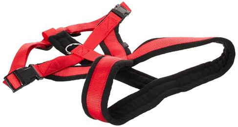 Karlie Art Sportiv Plus Hundegeschirr Cross Schwarz Rot aus Polyester 25mm 74-100cm – Bild 1 von 3