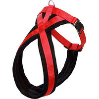 Produktbild von Karlie Art Sportiv Plus Hundegeschirr Cross Schwarz Rot aus Polyester 42-50cm