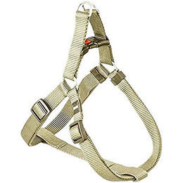 Produktbild von Karlie Art Sportiv Plus Hundegeschirr Step and Go aus Kunstleder beige 10 mm 20-35 cm wasserabweisend