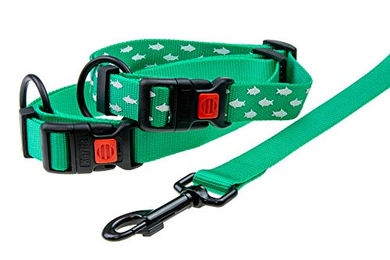 Karlie Art Sportiv Plus Hundehalsband verstellbar Shark Motiv aus Polyester Größe L 30-45 cm - 1 Stk. – Bild 1 von 3