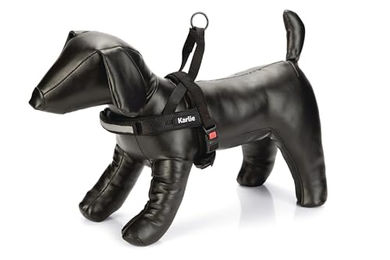 Karlie Art Sportiv Premium Hundegeschirr aus Neopren und Nylon in Schwarz Größe L – Bild 1 von 5