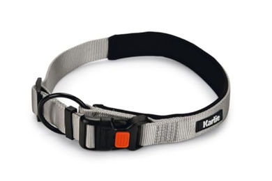 Produktbild von Karlie Art Sportiv Premium Hundehalsband aus Nylon in Grau wasserabweisend Größe L