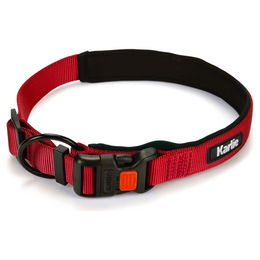 Karlie Art Sportiv Premium Hundehalsband aus Nylon in Rot wasserabweisend 60-65 cm – Bild 1 von 2