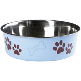 Karlie Ascar Futternapf aus Edelstahl für Hunde in Blau 2200 ml - 2,5 kg – Bild 1 von 2