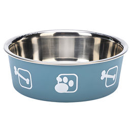 Karlie Ascar Kena Futternapf für Hunde aus Edelstahl Blau 300 ml - 300 ml – Bild 1 von 2