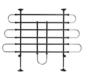 Karlie Autoschutzgitter Hundegitter aus Kunststoff Schwarz-Silber Breite 100-160 cm Höhe 75-130 cm - 4,7 kg – Bild 1 von 3