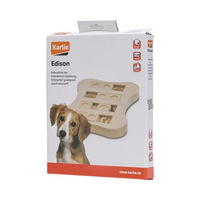 Produktbild von Karlie Brain Train Edison Intelligenzspielzeug aus Holz für Hunde 25 x 20 x 2,5 cm Beige - 1 Stk.