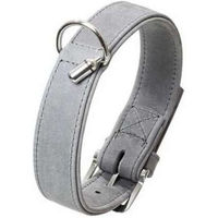 Produktbild von Karlie Buffalo Denim Halsband aus Leder Grau 12 mm 32 cm