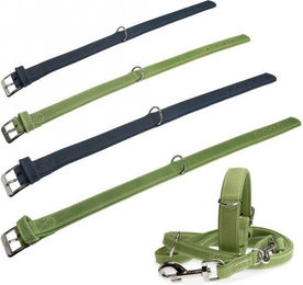 Karlie Buffalo Hundehalsband aus Leder in Grün 45cm 22mm wasserabweisend – Bild 1 von 1