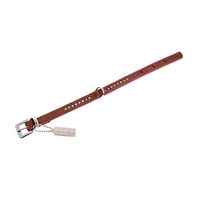 Produktbild von Karlie Buffalo Strass Halsband aus Kunstleder Braun Größe L 24 cm 10 mm