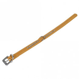 Karlie Buffalo Strass-Halsband aus Kunstleder für kleine Hunde in Hellbraun XS 24 cm – Bild 1 von 1