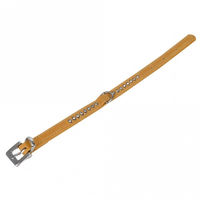 Produktbild von Karlie Buffalo Strass-Halsband aus Kunstleder für kleine Hunde in Hellbraun XS 24 cm