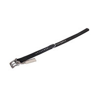 Produktbild von Karlie Buffalo Strass-Halsband aus Kunstleder Schwarz Größe L 24 cm 10 mm