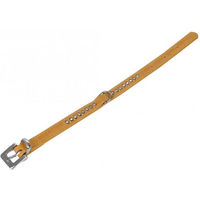 Produktbild von Karlie Buffalo Strass-Halsband aus Leder in Hellbraun mit 27 cm Länge