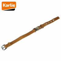 Produktbild von Karlie Buffalo Ultra 2.0 Hundehalsband aus Leder in Braun 40 cm wasserabweisend