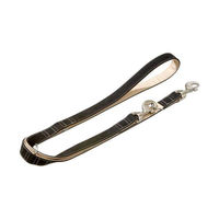 Produktbild von Karlie Buffalo Ultra Führleine aus Leder Schwarz/Beige 25 mm 200 cm wasserabweisend