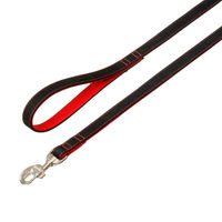 Produktbild von Karlie Buffalo Ultra Führleine aus Leder Schwarz/Rot 100 cm