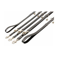 Produktbild von Karlie Buffalo Ultra Führleine aus Leder Schwarz Weiß 200 cm 20 mm wasserabweisend