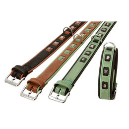 Karlie Buffalo Waidmannsheil Hundehalsband aus Leder Grün-Schwarz Größe L – Bild 1 von 2