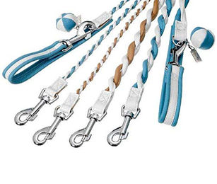 Produktbild von Karlie Cottage Line Führleine Blau-Weiß 10 mm 110 cm - 110 cm