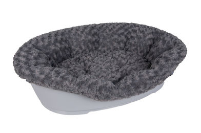 Karlie Cuddly Hundebett Bezug aus Plüsch Grau 60 cm – Bild 1 von 4