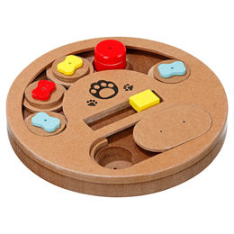 Produktbild von Karlie Doggy Brain Train Boney Intelligenzspielzeug aus Holz für Welpen und kleine Hunderassen bunt