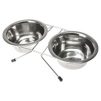 Produktbild von Karlie Duo Diner Futternapf aus Edelstahl in Silber Durchmesser 9 cm - 200 ml