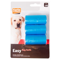 Produktbild von Karlie Easy Bag Hundekotbeutel Blau 3 Rollen - 3 x 20 Stk.
