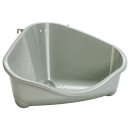 Karlie Eco Nagertoilette für Kaninchen aus Kunststoff in Grün oder Grau 35 x 23,5 x 20,5 cm – Bild 1 von 5