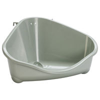 Produktbild von Karlie Eco Nagertoilette für Kaninchen aus Kunststoff in Grün oder Grau 35 x 23,5 x 20,5 cm