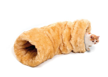Karlie Feline Plüsch Rascheltunnel für Katzen 90 cm farblich sortiert - 90 cm – Bild 1 von 3