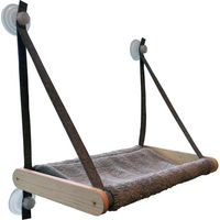 Produktbild von Karlie Fensterliege Willo Hängematte aus Holz in Grau Natur Braun L 54 x B 32 x H 55 cm