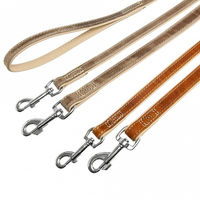 Produktbild von Karlie Flamingo Comfort Hundeleine aus geöltem Leder in Braun 100 cm x 14 mm - 100 cm