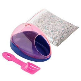 Produktbild von Karlie Flamingo Litta Nagertoilette aus Kunststoff in Rosa mit Nagerstein