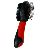 Produktbild von Karlie Flamingo Professional 2 in 1 Bürste für Haut und Fell in Rot/Schwarz Größe Groß aus Gummi