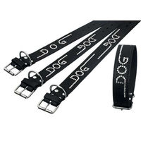 Produktbild von Karlie Flamingo Rondo Hundehalsband mit Strass aus Kunstleder Schwarz 50mm x 50cm - 50 cm