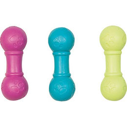 Karlie Flamingo Squeaky Knochen mit Pfötchen Quietschspielzeug aus Gummi in Rosa Bunt – Bild 1 von 6