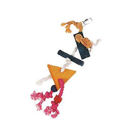Karlie Flamingo Vogelspielzeug aus Holz mit Seil für Papageien – Bild 1 von 1