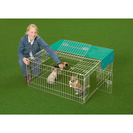 Produktbild von Karlie Freigehege aus Metall mit Sonnenschutz für Kaninchen und Meerschweinchen