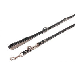 Produktbild von Karlie Führleine Chic aus Leder Schwarz Grau 200 cm - 200 cm