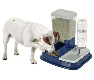 Karlie Futterautomat und Wasserspender DUO MAX aus Kunststoff in Blau – Bild 1 von 1