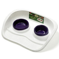 Produktbild von Karlie Futterbar Butler Dinner-Set mit zwei Näpfen aus Kunststoff Größe L - 0,3 l